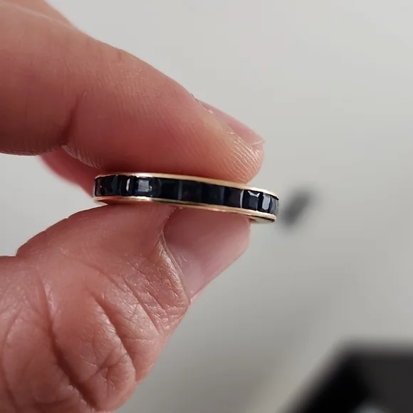 Sapphire eternity band 14k 7 - Picture 5 of 9